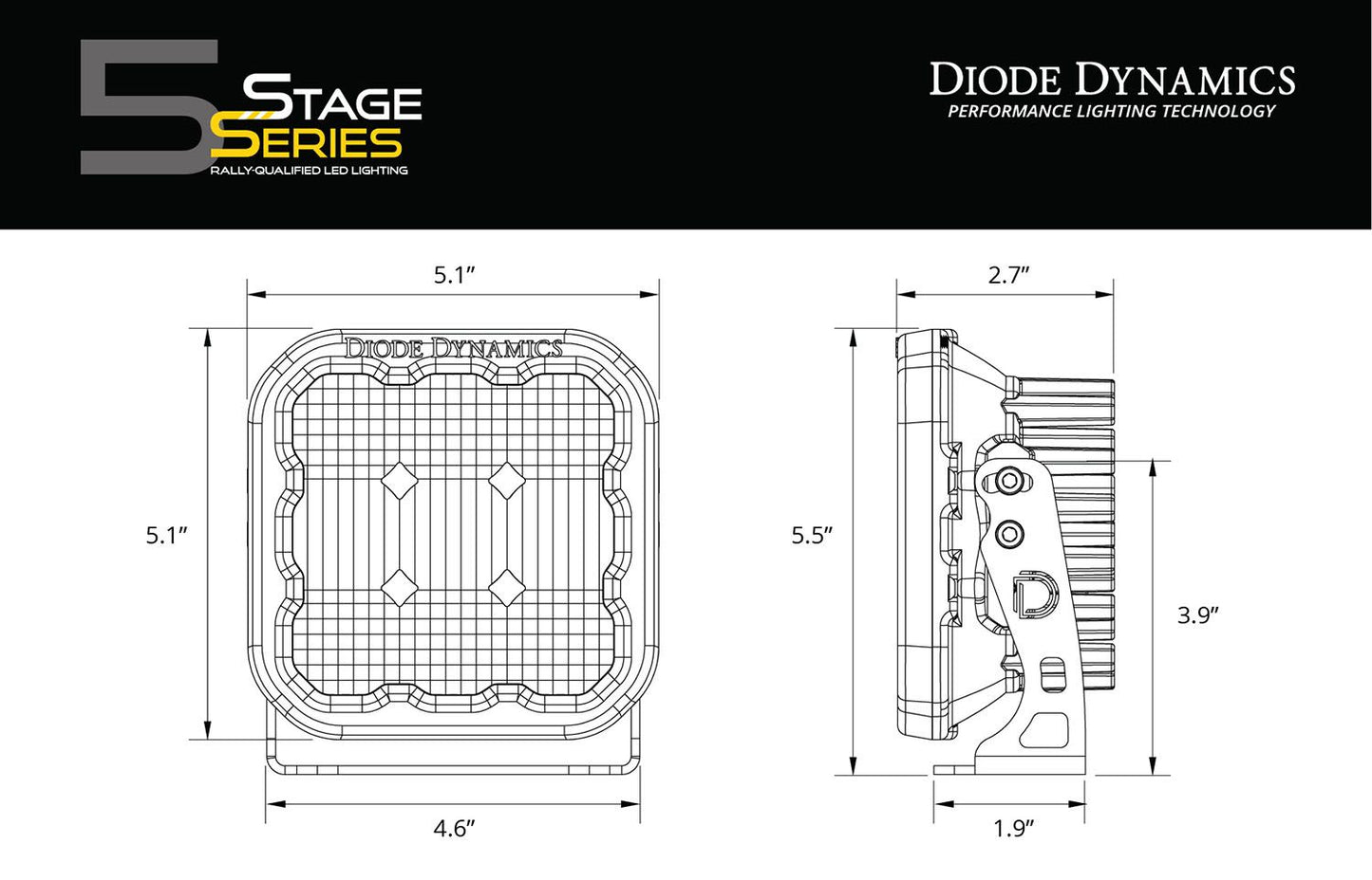 DIODE DYNAMIC SS5 White Sport LED Pod (PAIR)